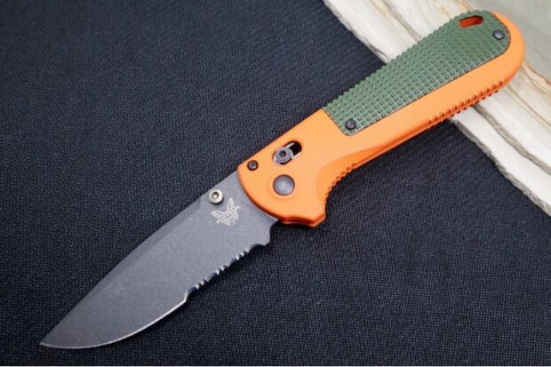 benchmade bugout knife green orange